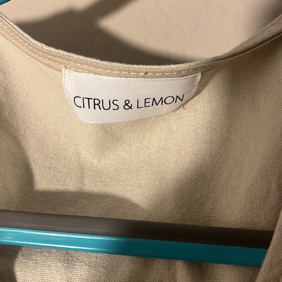 Tan button wrap dress - Picture 3 of 3